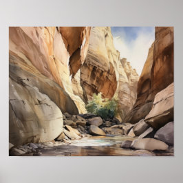 Slot Canyons Utah Landscape Art Impressão