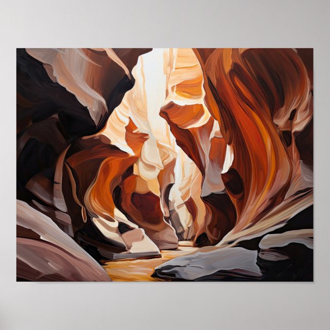 Slot Canyons Utah Landscape Art Impressão (Frente)