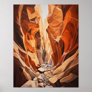 Slot Canyons Utah Landscape Art Impressão