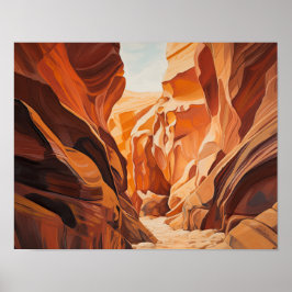 Slot Canyons Utah Landscape Art Impressão