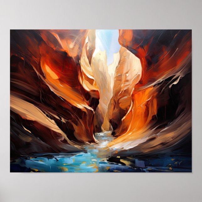 Slot Canyons Utah Landscape Art Impressão (Frente)