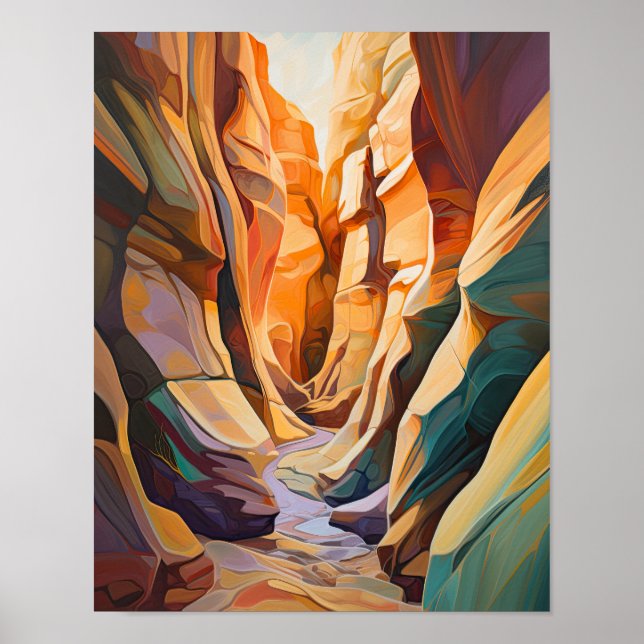 Slot Canyons Utah Landscape Art Impressão (Frente)