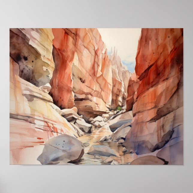 Slot Canyons Utah Landscape Art Impressão (Frente)