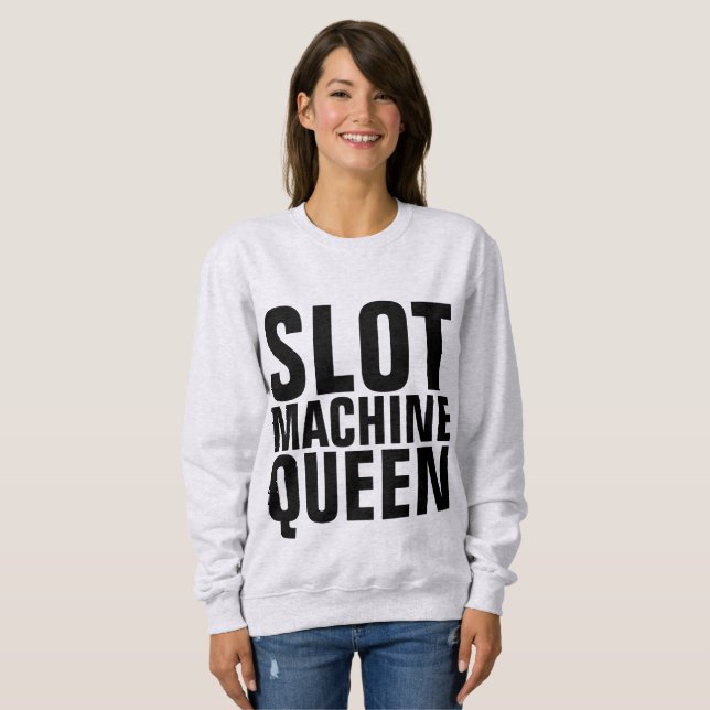 SLOT MACHINE QUEEN, T-shirts de casino (Frente Completa)