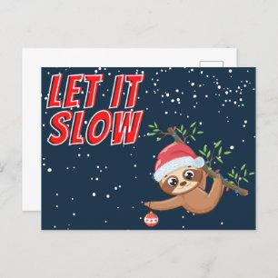 Sloth, deixe-o lento cartão de Natal