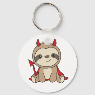 Sloth Halloween Cute Devil Witume Chaveiro