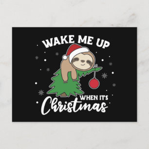 Sloth me Acordar quando é cartão postal de Natal