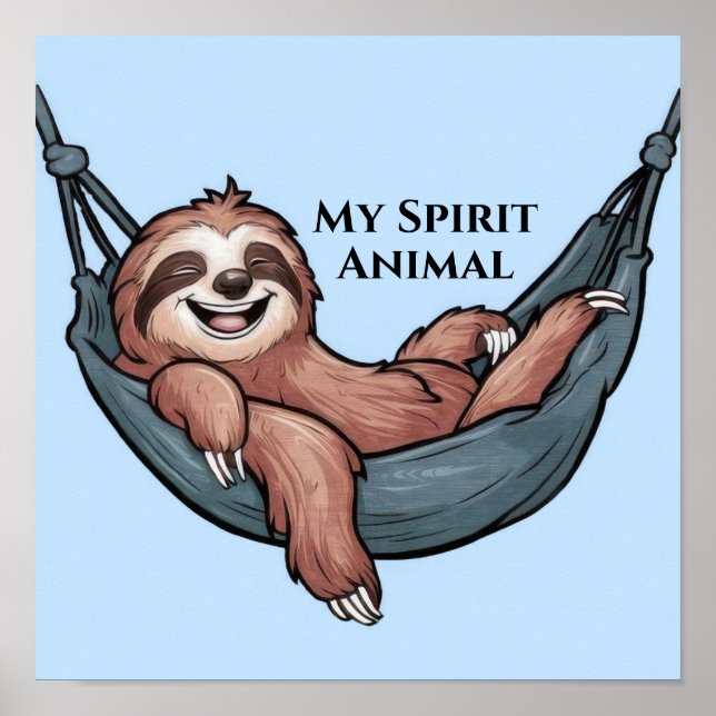 Sloth Relaxing Poster (Frente)