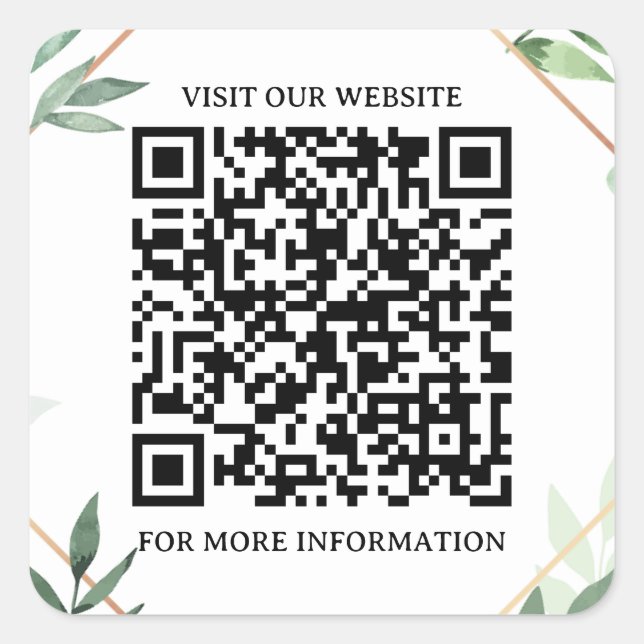 Smart Square: Autocolante de código QR comercial (Frente)