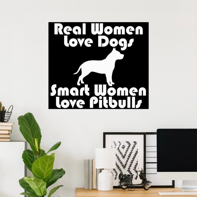 Smart Women Love Pitbulls Poster (Criador carregado)