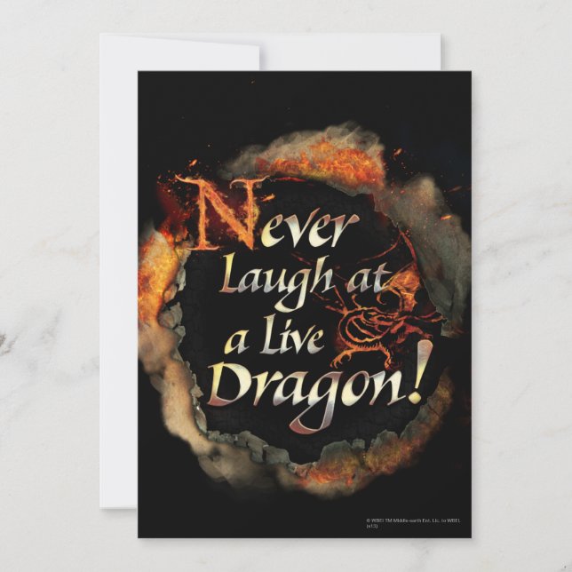 SMAUG™ - Nunca rir do gráfico do logotipo (Frente)