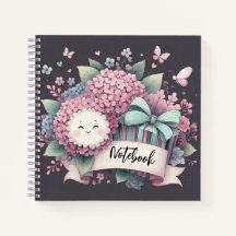 Smiley Blossoms – Caderno de Presente Floral Fofo 