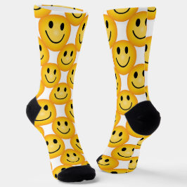 Smiley Happy Face Emoji Printed Gift Socks