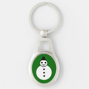Smiling Cjristmas Snowman Chaveiro