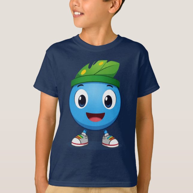 Smiling Earth Buddy T-Shirt Cute Planet Design (Frente)