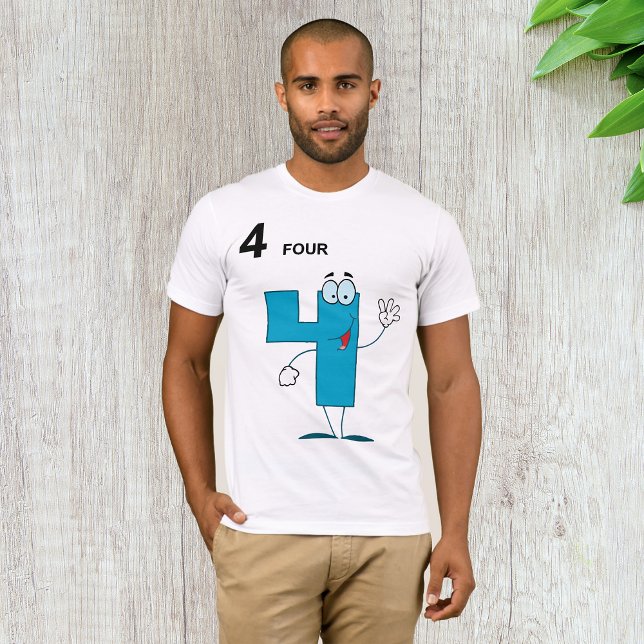 Smiling Número 4 Mens T-Shirt (Criador carregado)
