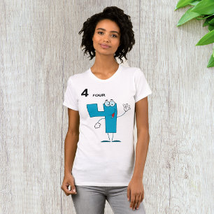 Smiling Número 4 Mulheres T-Shirt