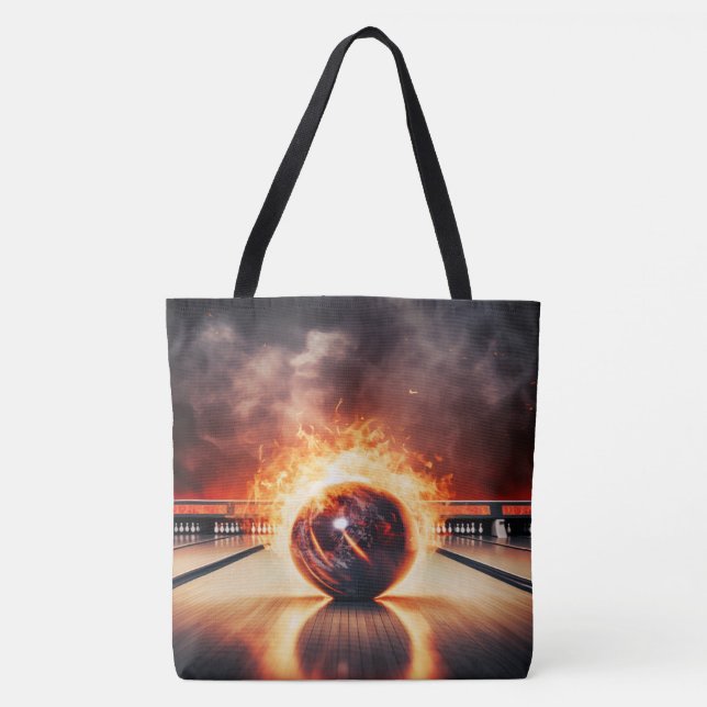 Smoking Striker Bowling Ball Large Shoulder Tote (Frente)