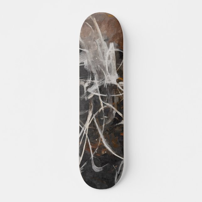 Smoky Charcoal Web Abstract Skateboard (Frente)