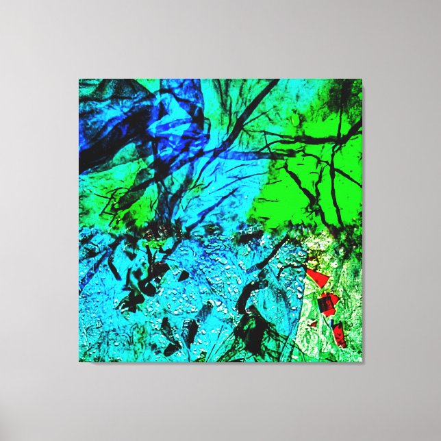 Smooth blue abstract Stretched Canvas Print,Calm  (Frente)