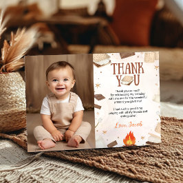 S'more Campfire Birthday Cartões de agradecimentos