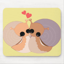 Snails Casal Mouse Pad Love