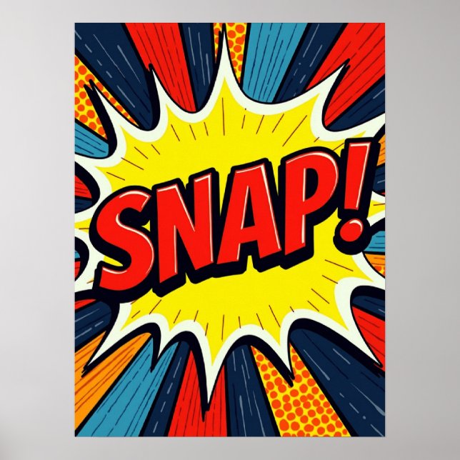 SNAP! Poster de Explosão em Comic pop (Frente)