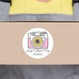 Snap & Share Obrigado adesivo para mídia social pa