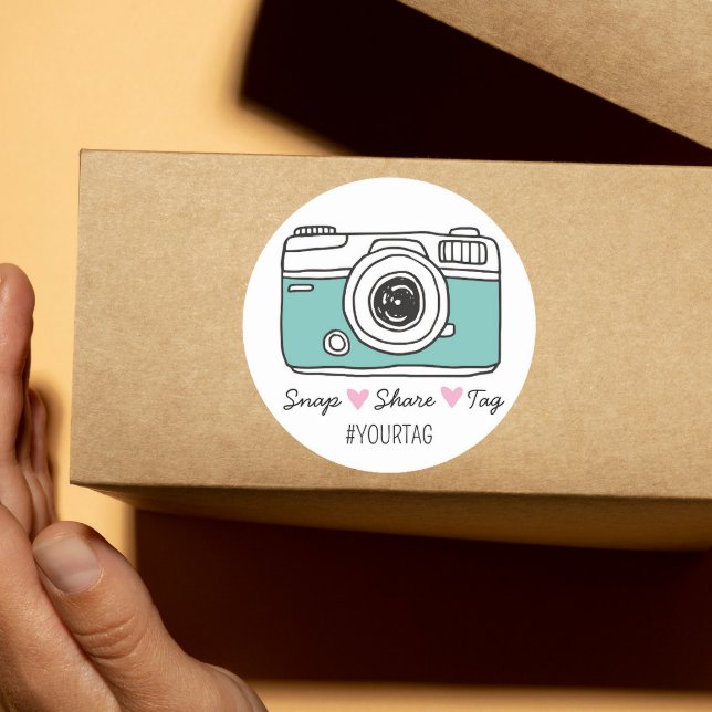 Snap & Share Obrigado etiqueta de envio para redes (Criador carregado)