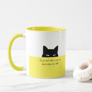 Sneaky Cat Fale com o seu Gato Caneca Amarela