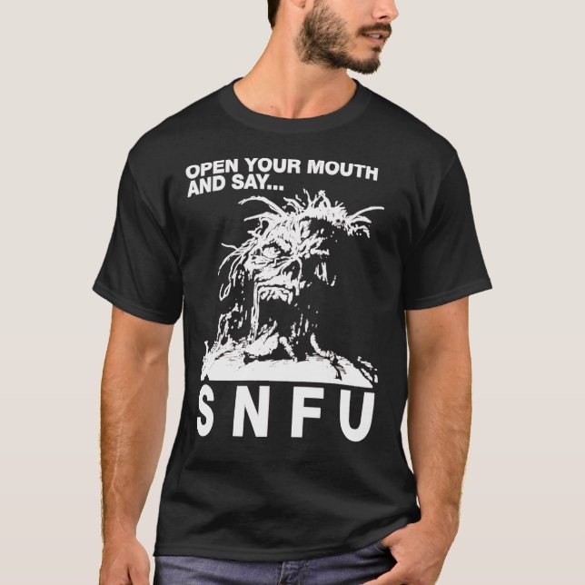 SNFU Abrir Sua Boca Essencial T-Shirt Essencial (Frente)