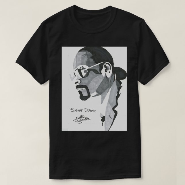 Snoop Dogg - Estilo Clássico T-Shirt (Frente do Design)