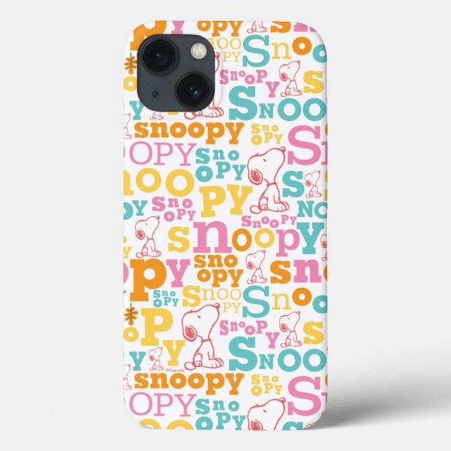 Snoopy Pastel Text Pattern (Verso)