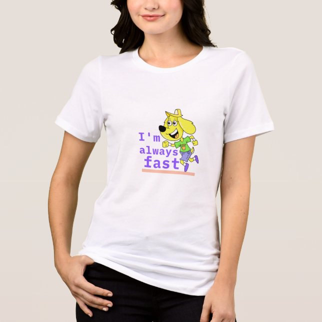 Snoopy sou sempre design de camiseta rápida (Frente)