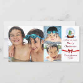 Snow Globe 3 Fotos Natal - Cartão com fotos