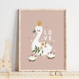 Snow Goose Animal Name Love Poster | Impressão de