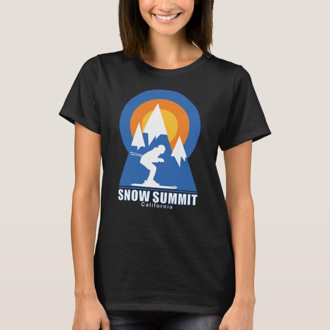 Snow Summit Ski Sunset Retro T-Shirt (Frente)