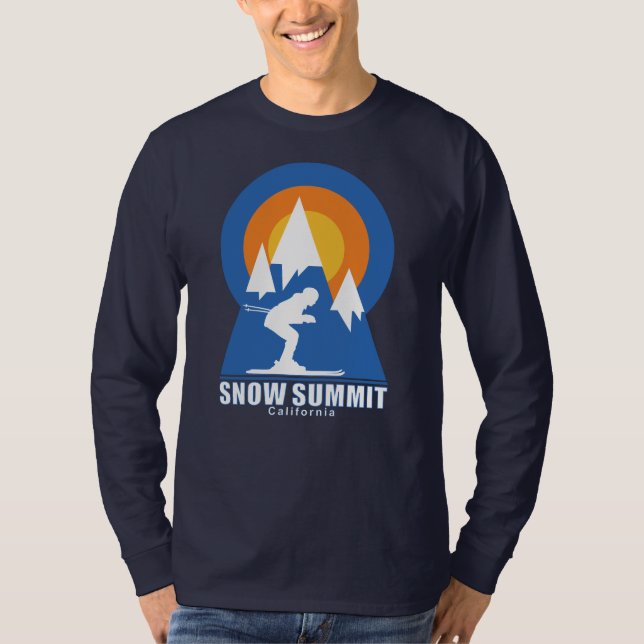 Snow Summit Ski Sunset Retro T-Shirt (Frente)