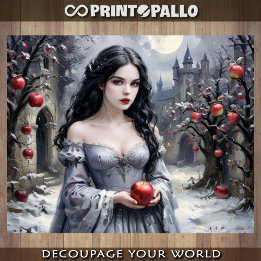 Snow White and the apple - Decoupage 