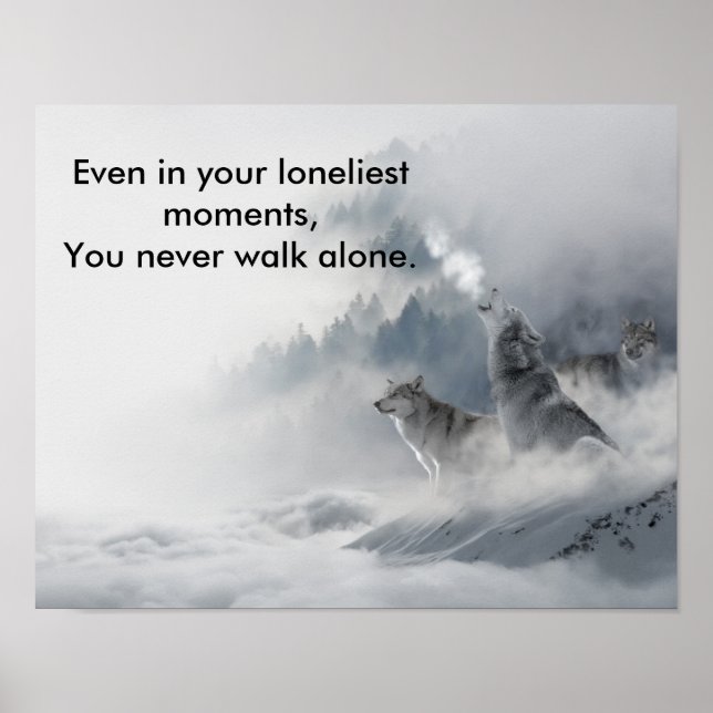 Snow Wolf Impressão (Frente)