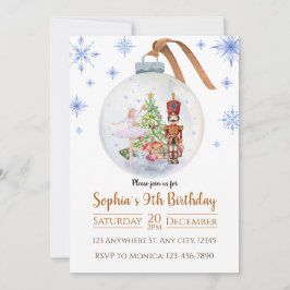Snowball Nutcracker Winter Birthday Convite