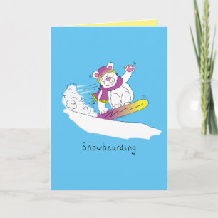 Snowbearding - Cartão de Boas Festas do Urso de Sn