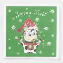 Snowbell, a vaca e o Xmas lançam guardanapos de pa