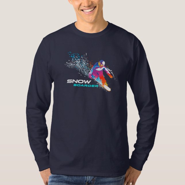 Snowboard | Camisa de folga longa, de uso masculin (Frente)