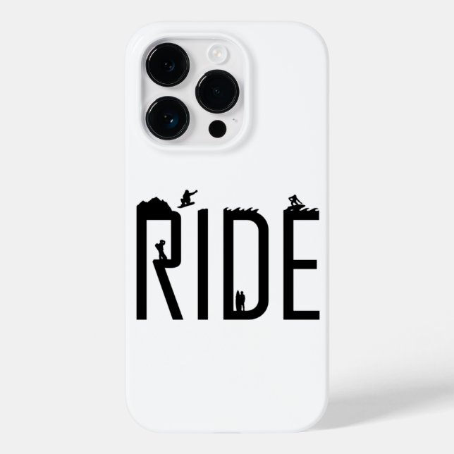 Snowboard e Surf iPhone 14 Pro Case (Verso)