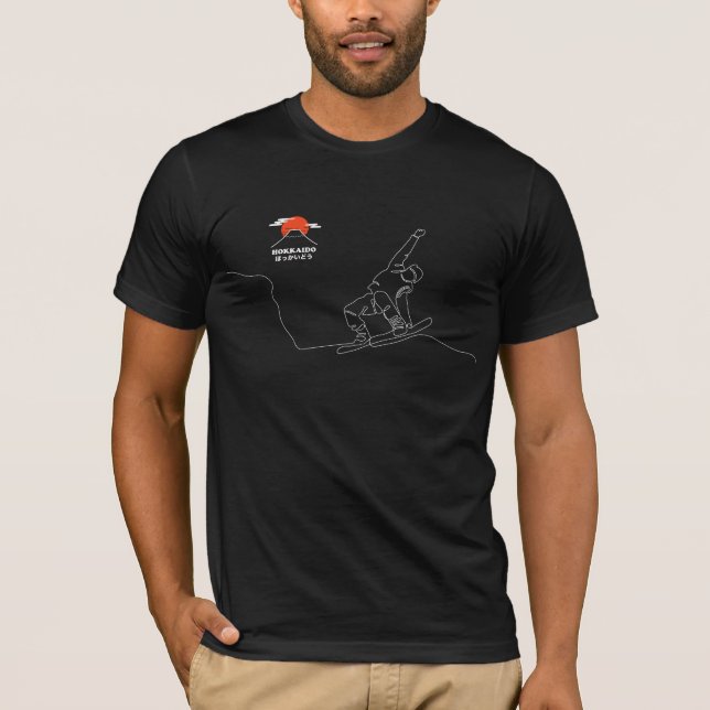Snowboard, Snowboarder, Camiseta Hokkaido (Frente)