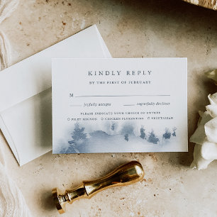 Snowbound   Placa RSVP de Escolha de Refeição