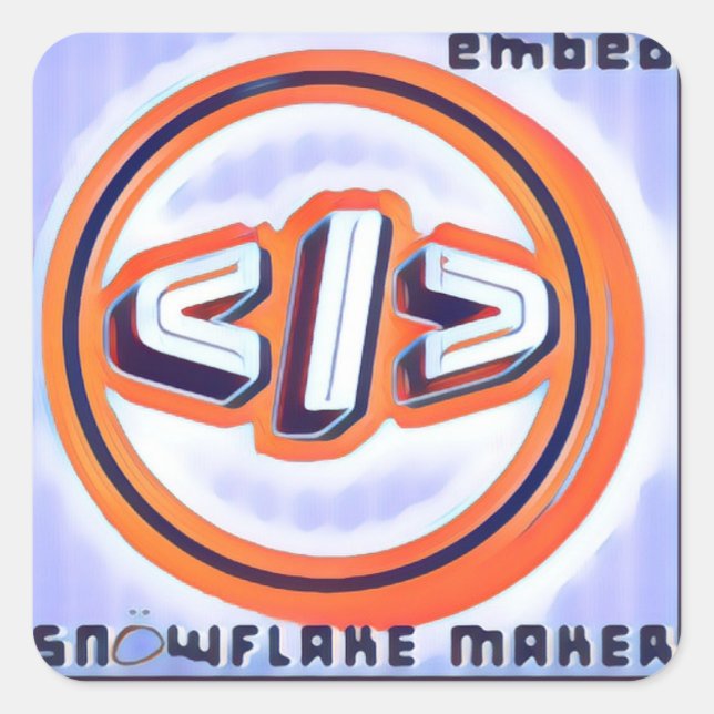 SNÖWFLAKE MAKER - EMbED - autocolante (Frente)