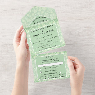 Snowflakes Snow Green Winter Wonderland Casamento