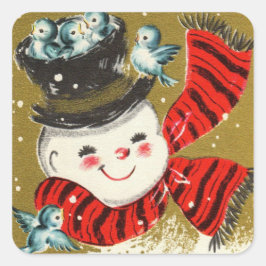Snowman | Autocolantes quadrados
